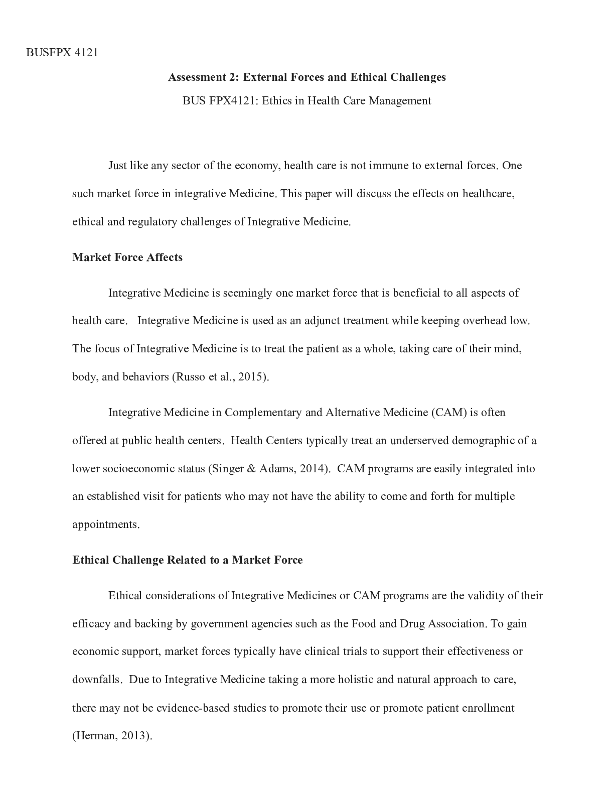 Preview of BUSFPX 4121    Assessment 2 1.docx  BUSFPX 4121  Assessment 2: External Forces and Ethical